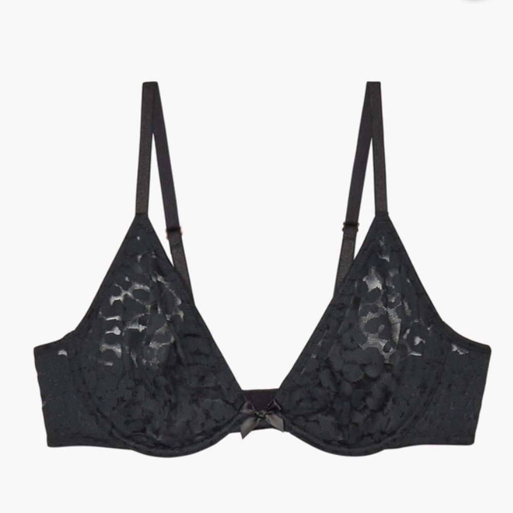 Unlined Leopard Lace Bra